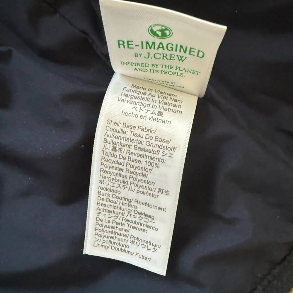 J Crew Boys Navy Quilted Jacket with Gold Buttons - Picture 5 of 6